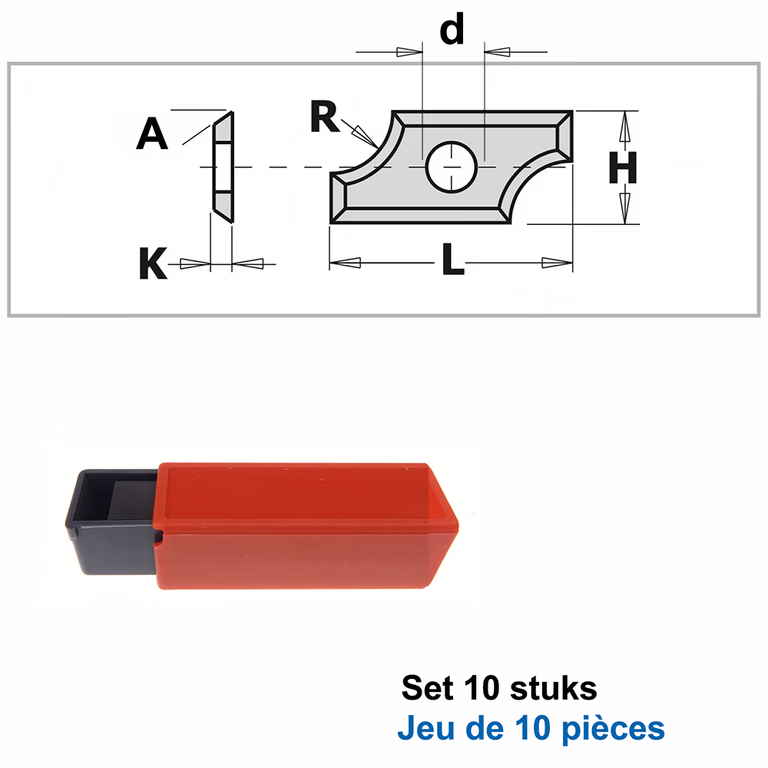 Couteaux de profil (par 10 pc.) 790.050.00