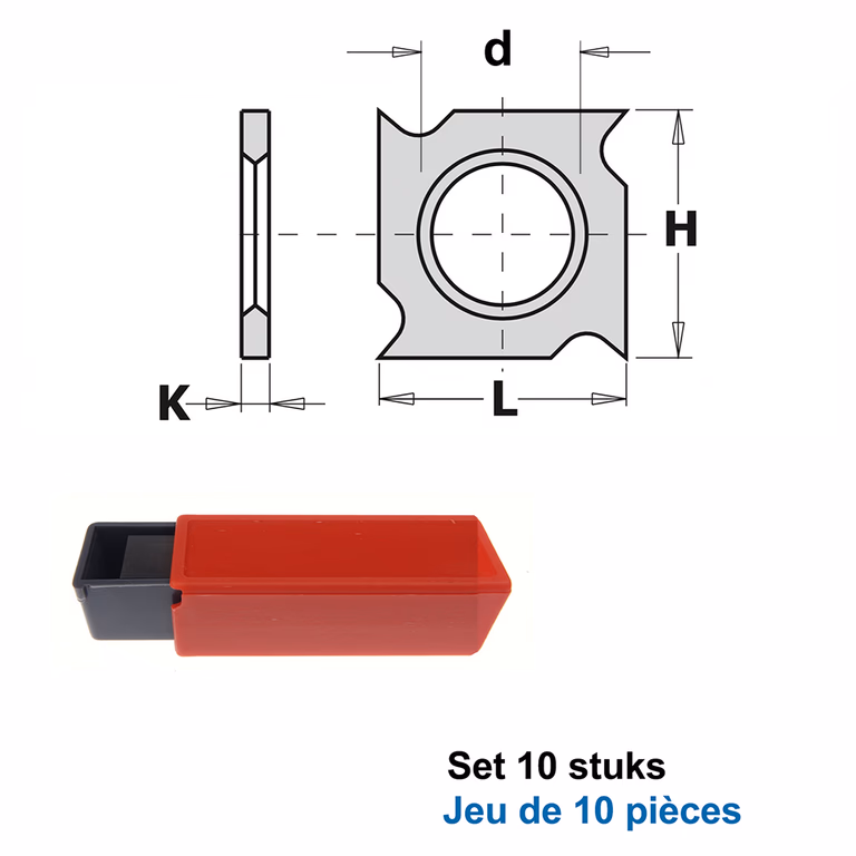 Dent à rainure HWM (par 10 pc.)