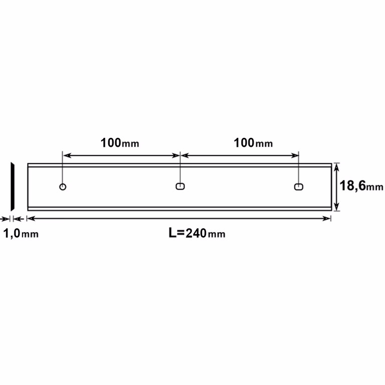 Brück lame de rabotage HPS 240x18,6x1,0