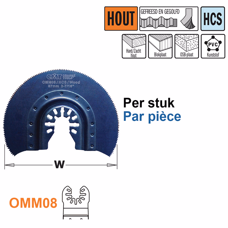 Lame de scie ronde multi-outils HCS pour le bois, 87mm · OMM08-X1