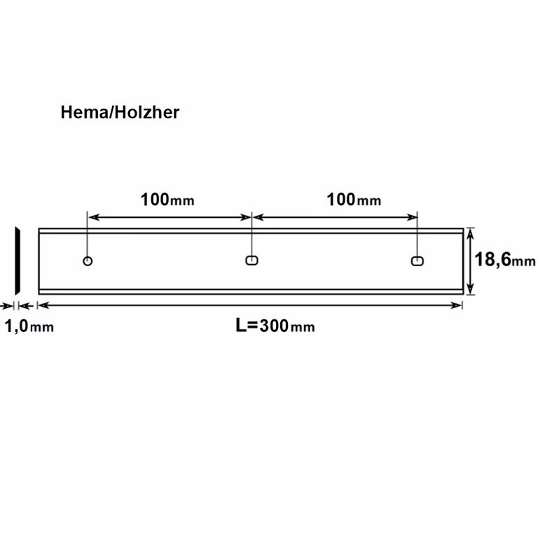 Brück lame de rabotage HSS M42 300x18,6x1,0