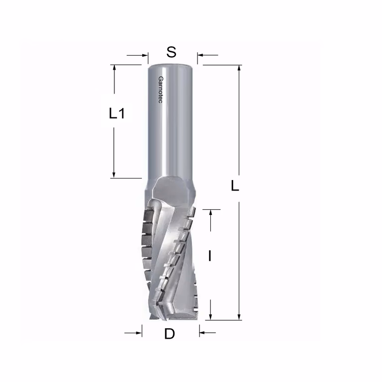 Fraise diamantée négative PCD Z3+1 Turbo