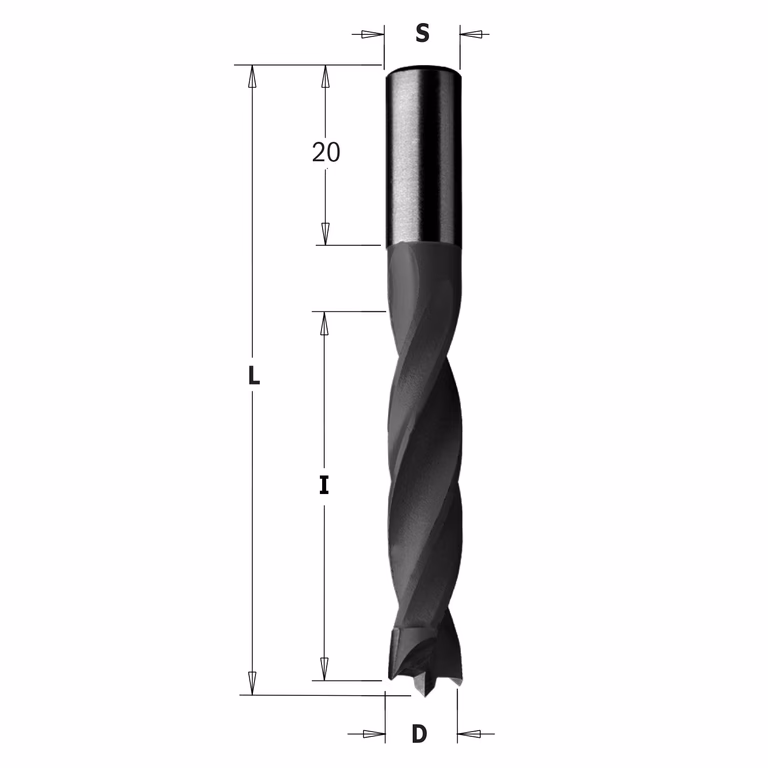 Drevelboor rechts, HW D=10mm