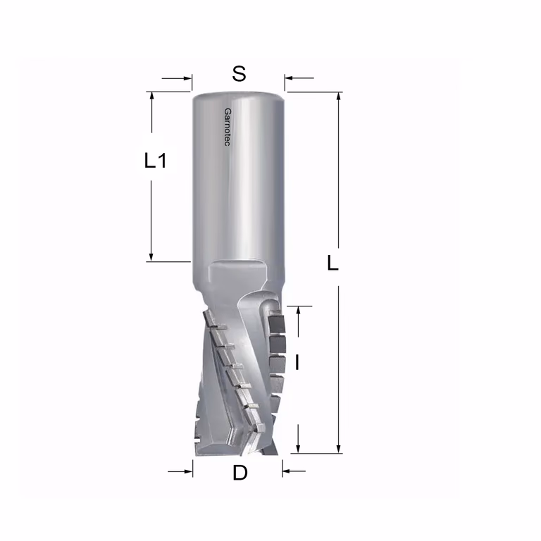 Fraise diamantée négative PCD Z3+1 Turbo
