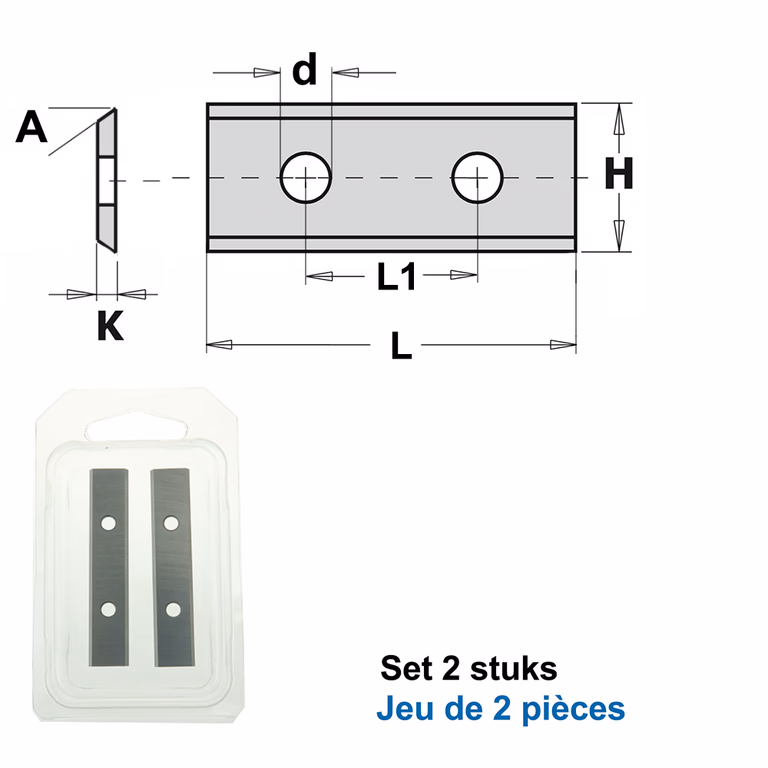 HWM couteaux 40mm (par 2 pc.)