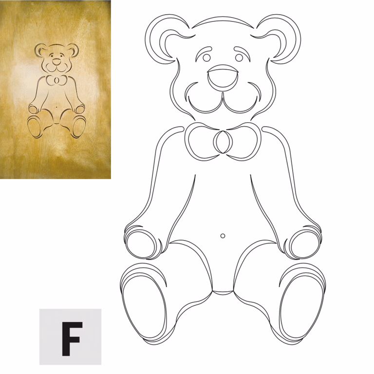 Kastdeur Teddy Beer - F L=394mm