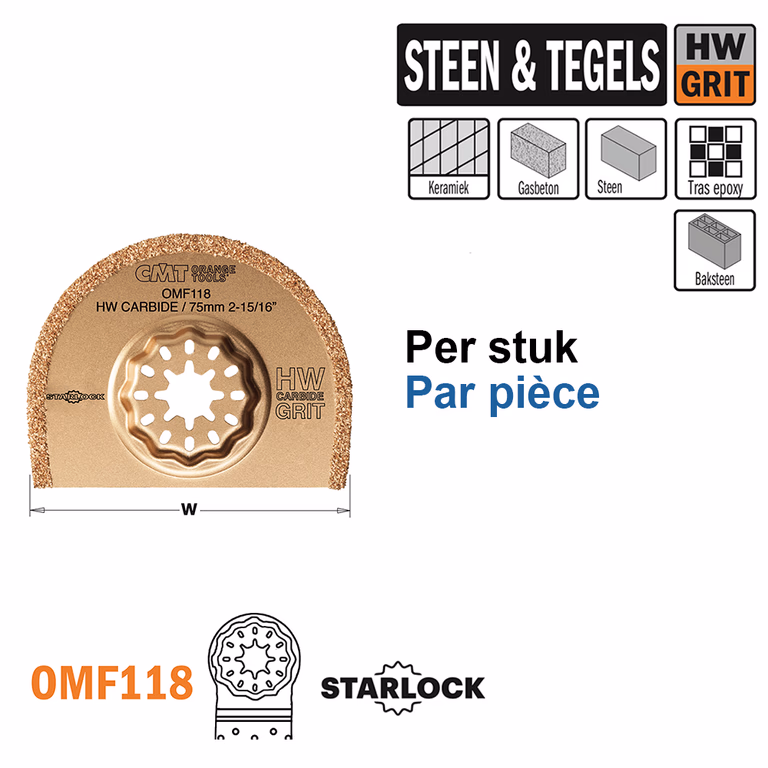 Multi-tool rond zaagblad HW 75mm K=2,2mm · OMF118-X1