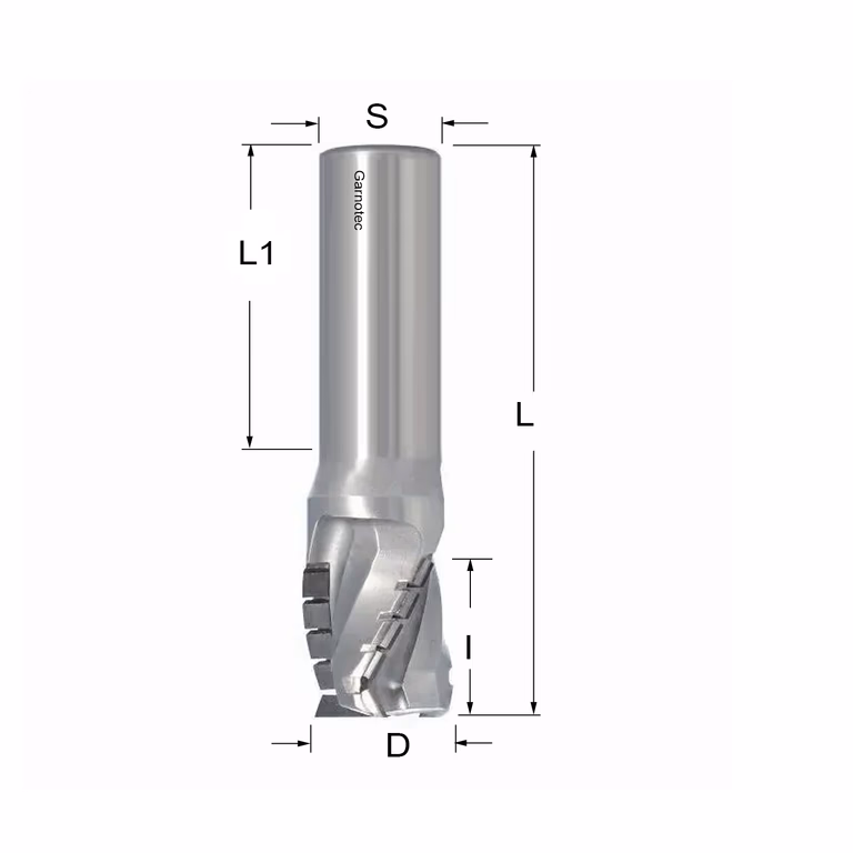 Fraise diamantée négative PCD Z3+1 Turbo
