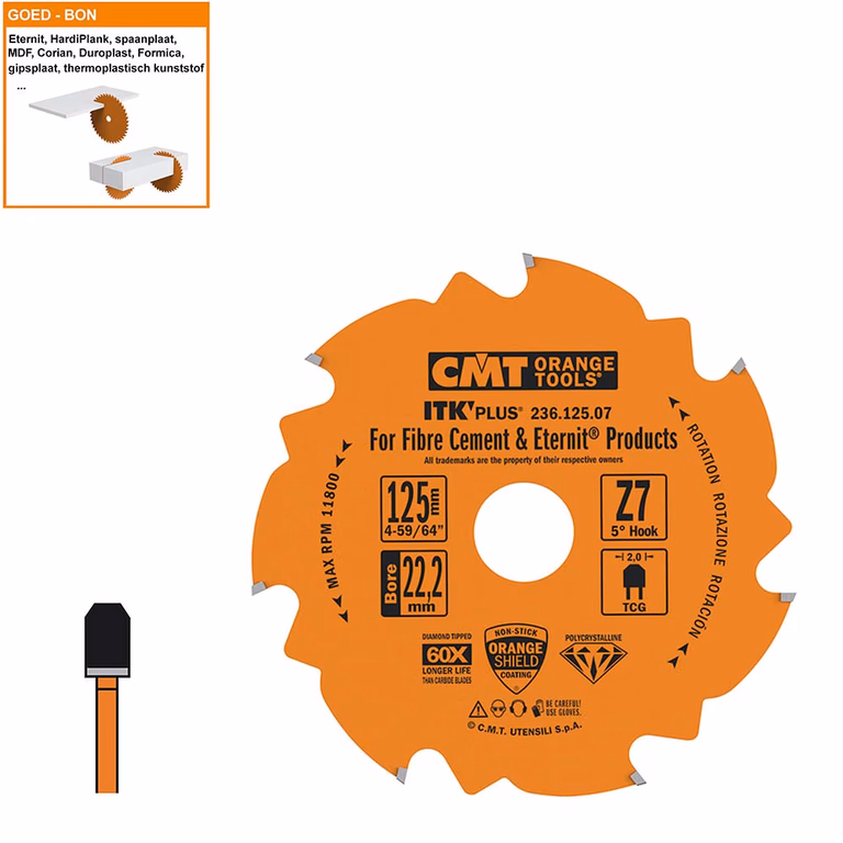 Scie circulaire pour fibres de ciment 236.125.07