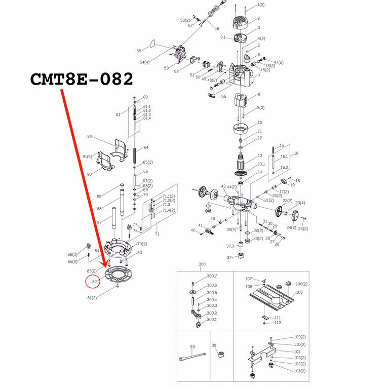Plaque noire pour CMT8E (mettre 3 + 1 perçage)
