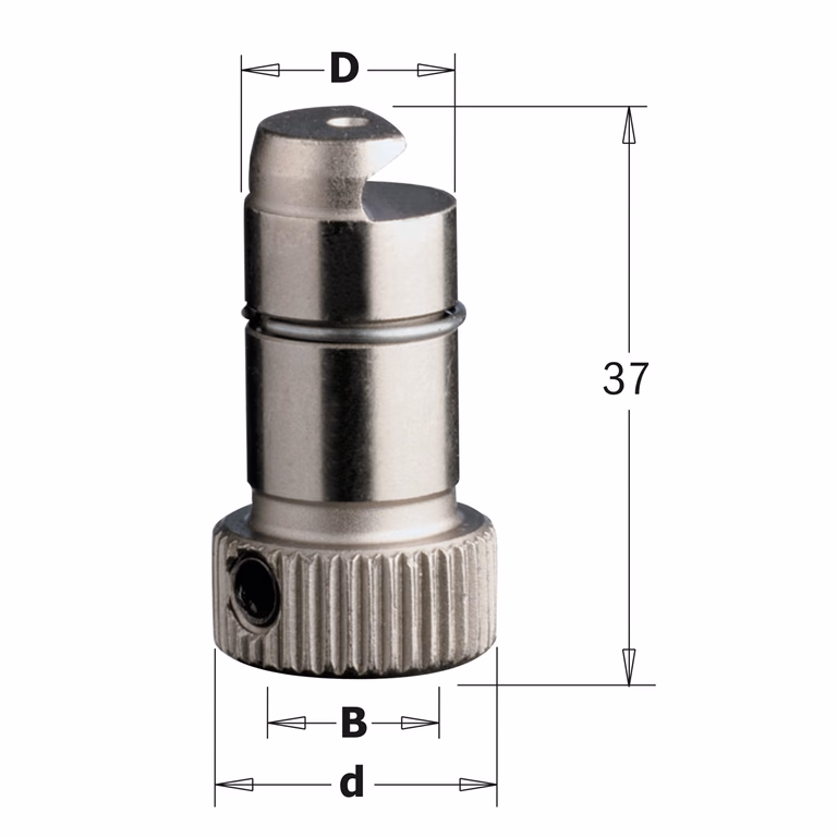Mandrin de perceuse à changement rapide pour Biesse, droite D=15mm B=10mm