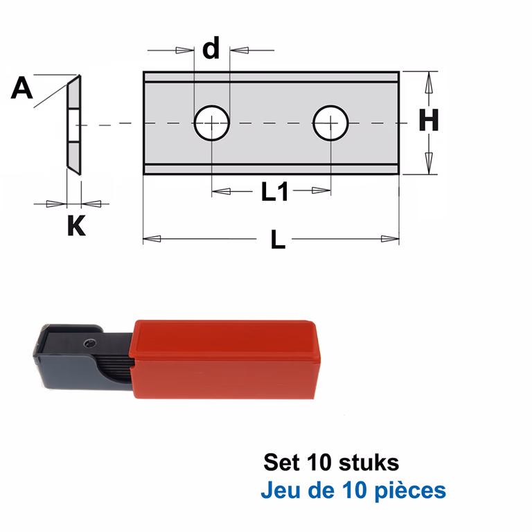 HWM couteaux 40mm (par 10 pc.)