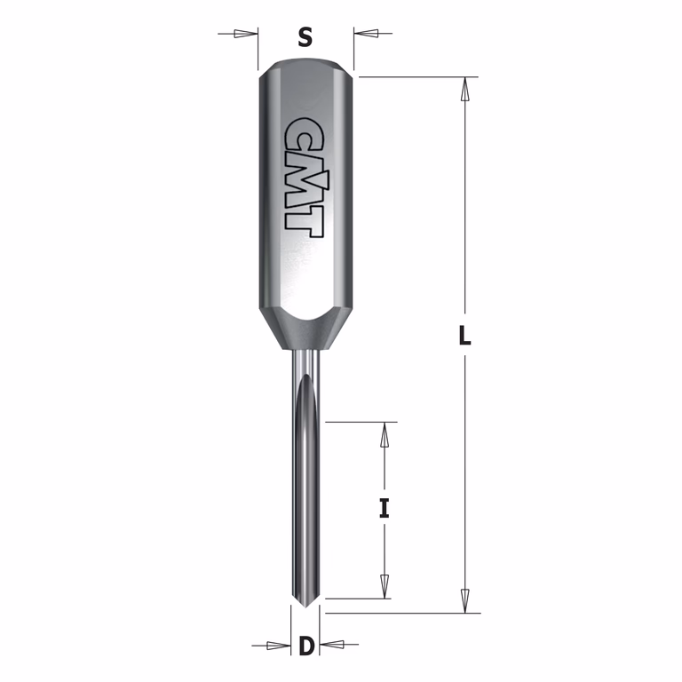 Mèche pour perceuse, gauche et droite D=2mm L=57,5mm L1=30mm I=12mm