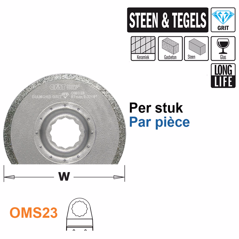 Ronde Dia grit multitoolzaagblad 87mm · OMS23-X25