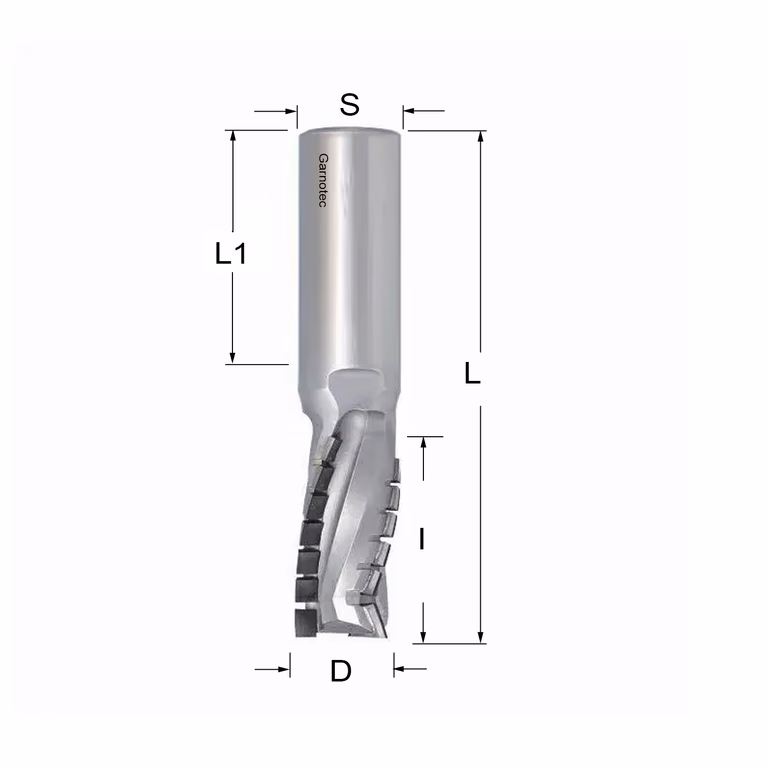 Fraise diamantée négative PCD Z3+1 Turbo