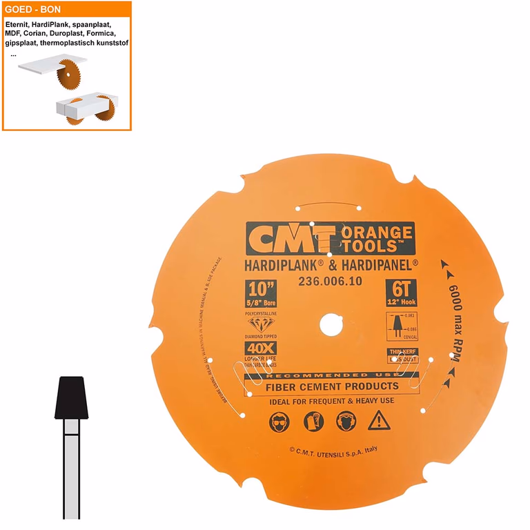 Scie circulaire pour fibres de ciment