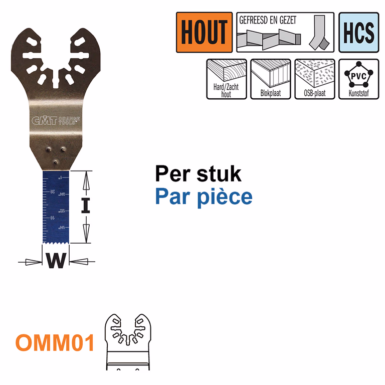 Multitoolzaagblad voor hout, 10mm · OMM01-X1