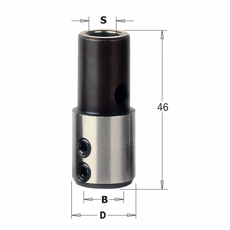 Adaptateur, droite D=19,5mm S=M10 B=10mm · 359.000.01