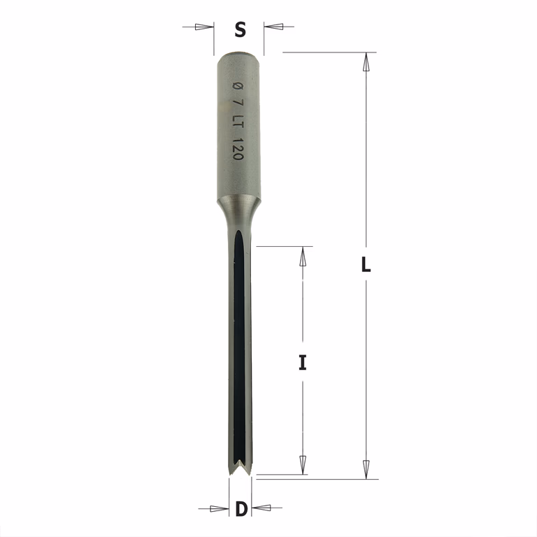 Mèche à mortaiser, droite et gauche D=7mm S=13mm