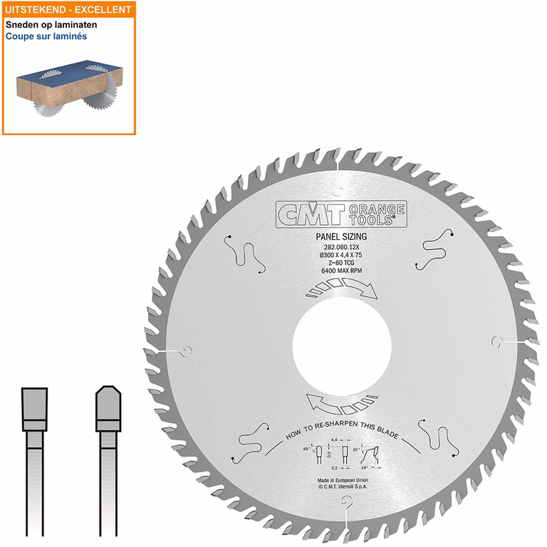 Lame de scie circulaire pour laminés et agglomérés 282.060.12X