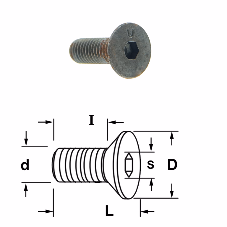 Coninche boulon à tête hexagonale
