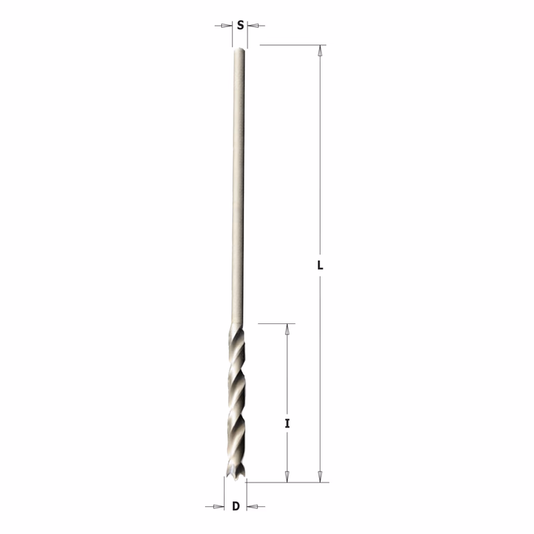 Longue perceuse à bois de 10 mm x 1.250 mm S=8mm
