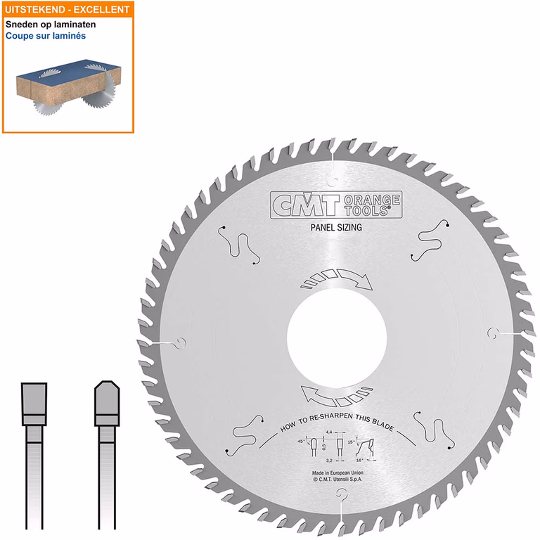 Lame de scie circulaire pour laminés et agglomérés 282.072.17W