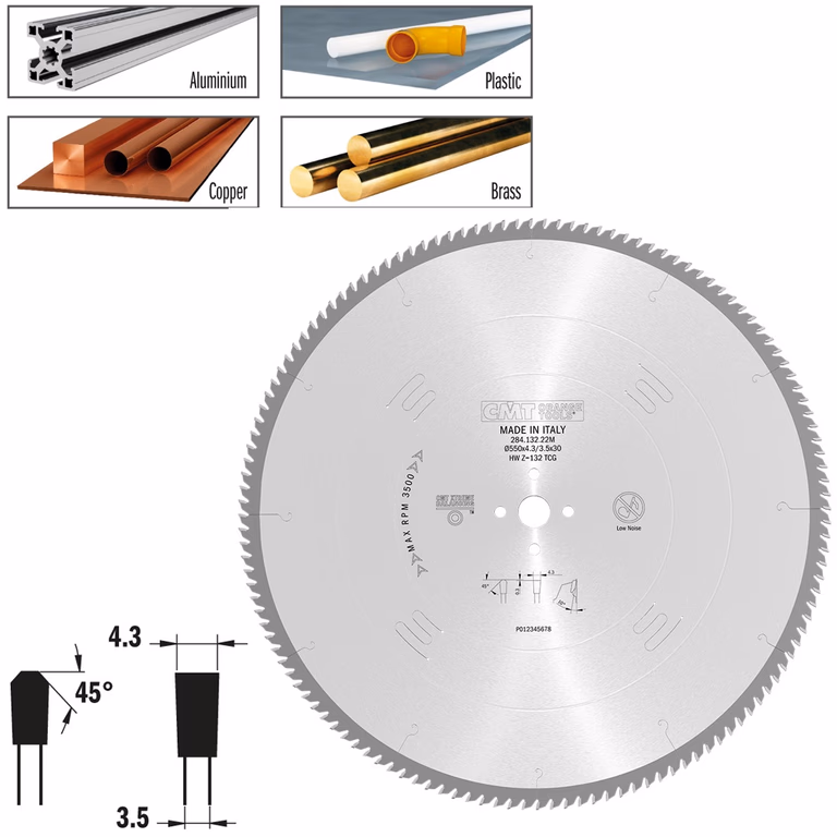 Lame de scie circulaire pour laminés et agglomérés 284.132.22M