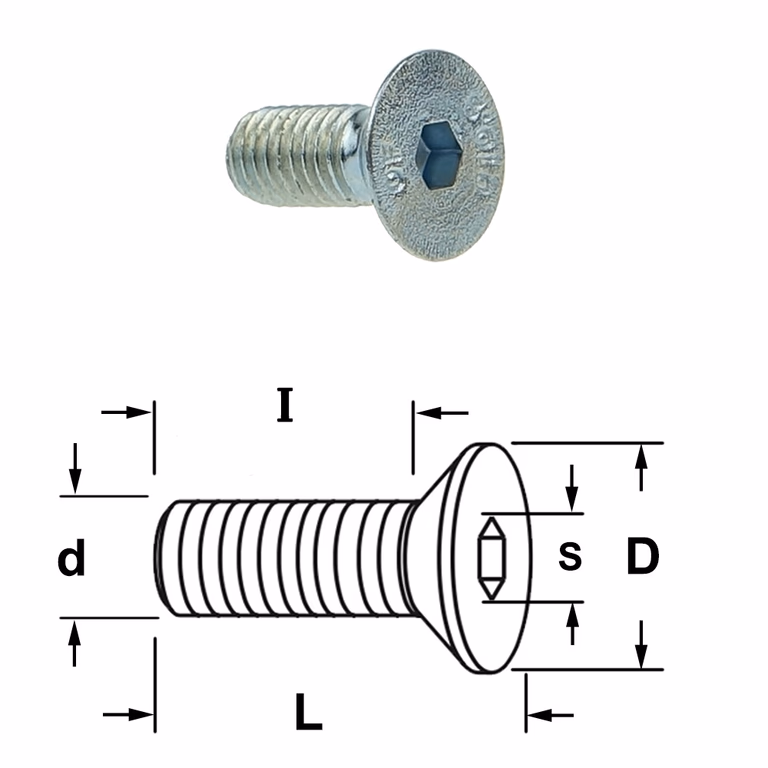 Coninche boulon à tête hexagonale 990.055.00