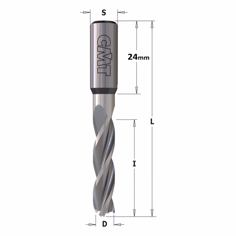 Mèche pour perceuse, droite D=8mm I=35mm