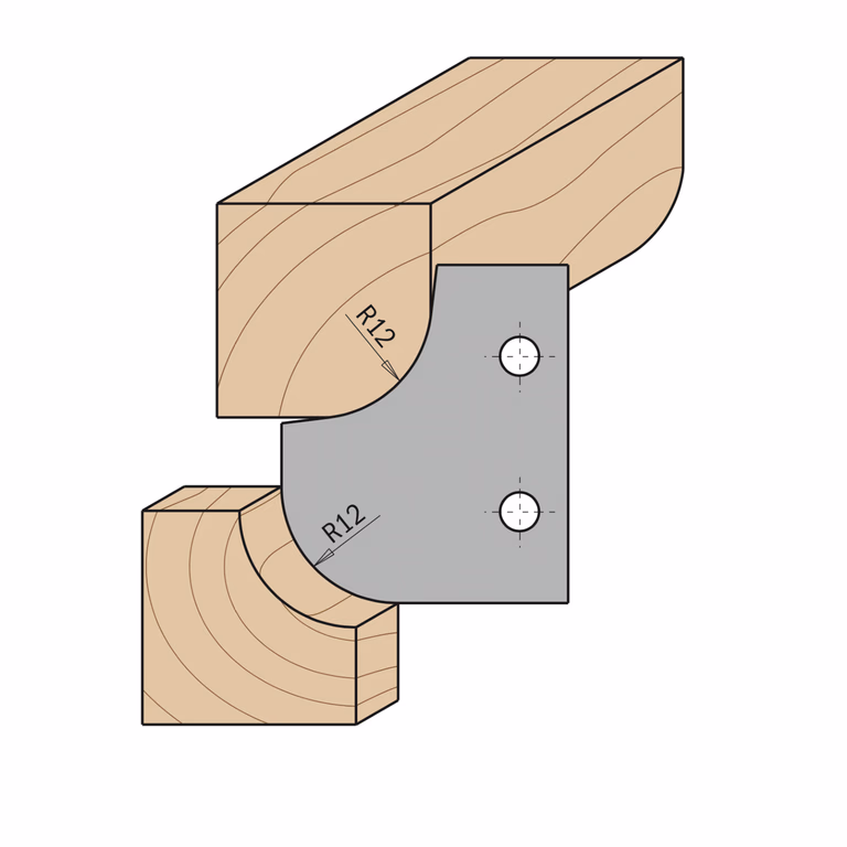 Paire de couteaux de profil type 2