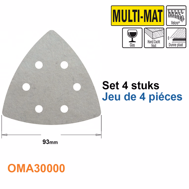 Plaque de ponçage polie avec système de velcro