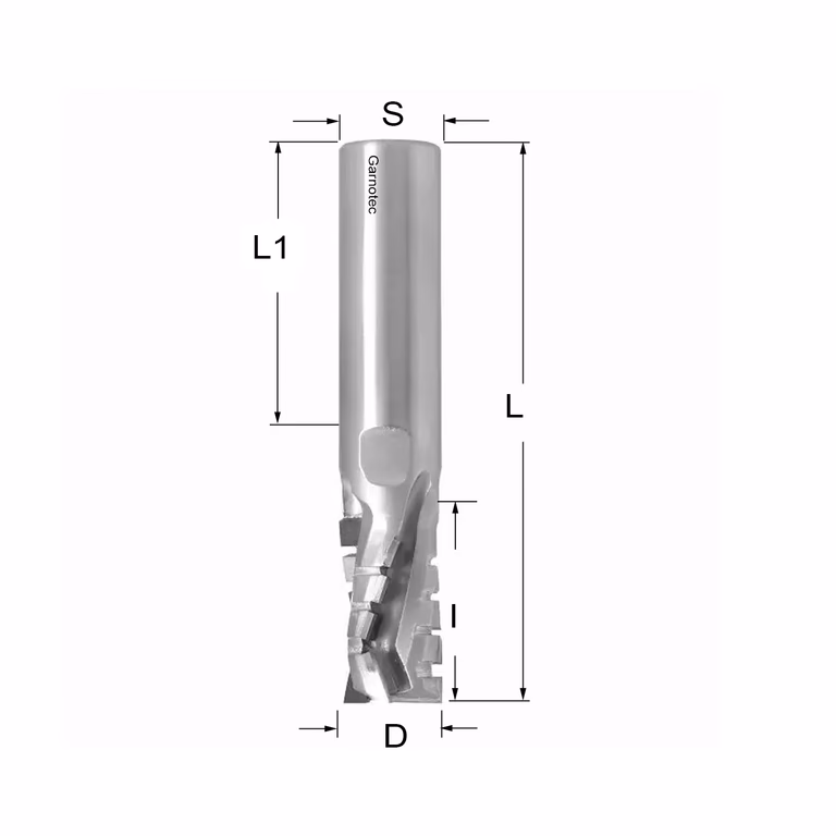 Fraise diamantée négative PCD Z3+1 Turbo