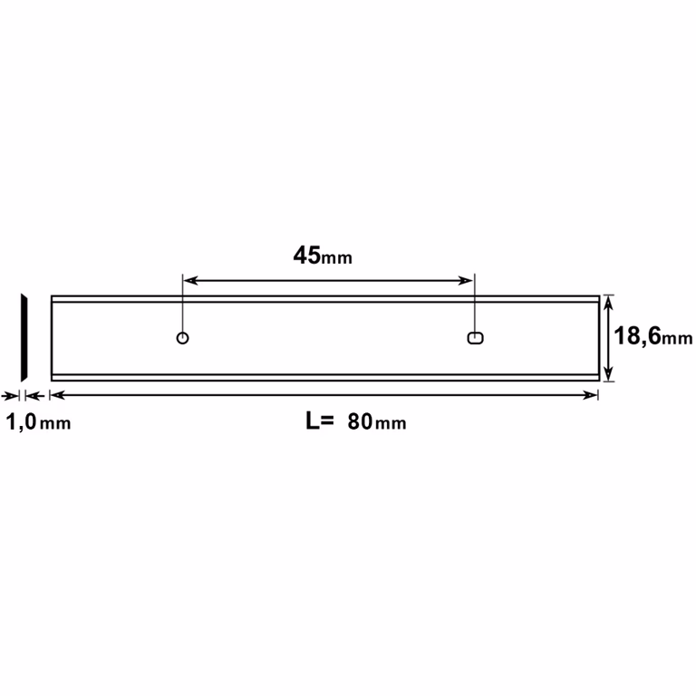 Brück lame de rabotage HPS 80x18,6x1,0