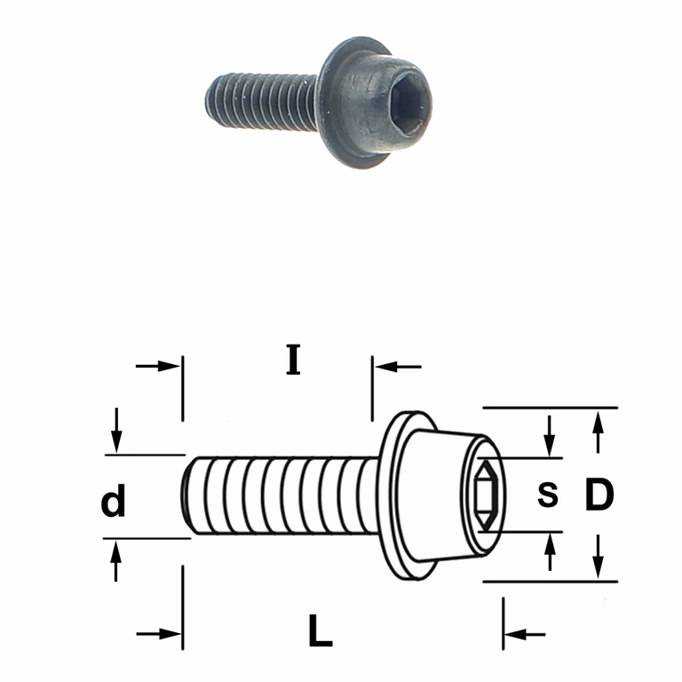 Boulon à tête hexagonale à tête ronde 990.058.00