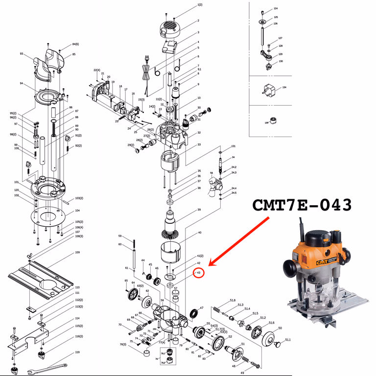 43_CUSCINETTO INFERIORE INDOTTO D=12/32 SP=10