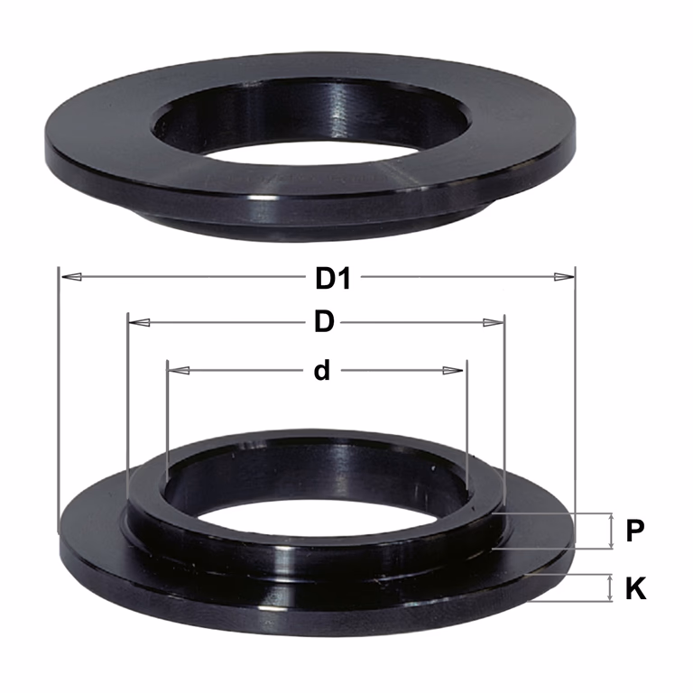 Réduction pour trou d'essieu, paire D=50mm d=40mm