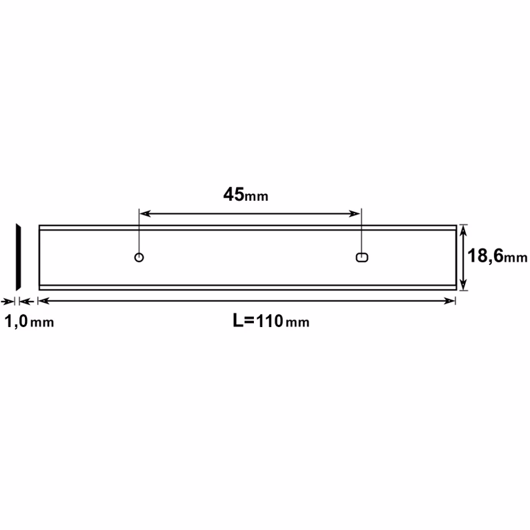 Brück lame de rabotage HSS M42 110x18,6x1,0