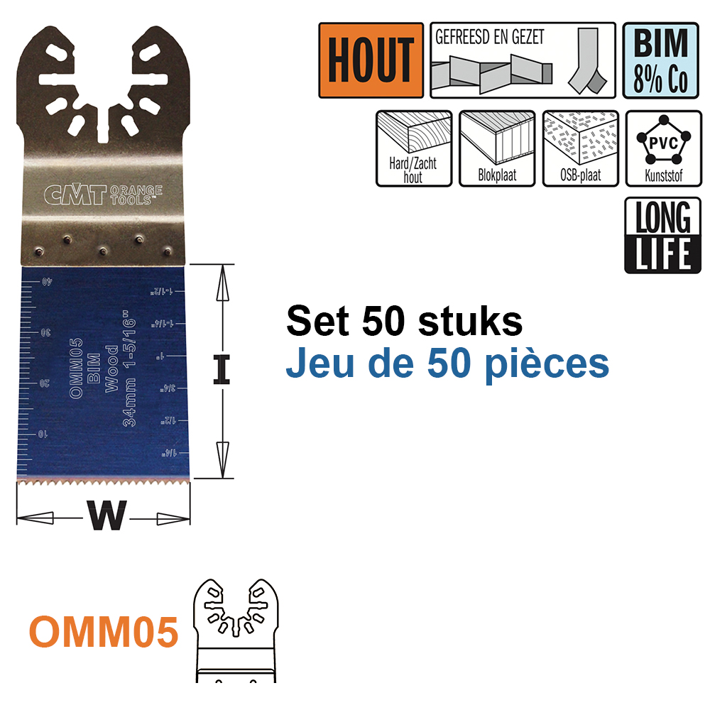 Lame de scie Mulltitool pour le bois, 34 mm