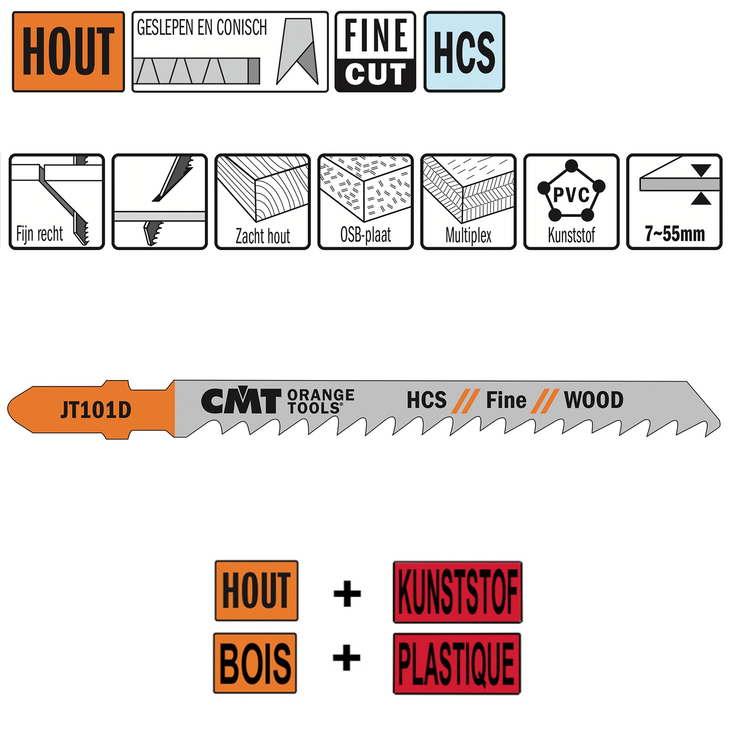 Scies sauteuses 100mm (Droit, fine)