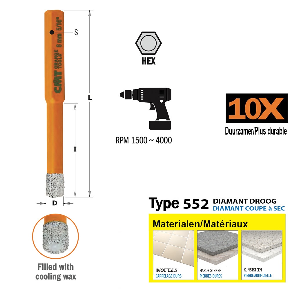 Gatzaag voor extreem harde materialen D=5mm