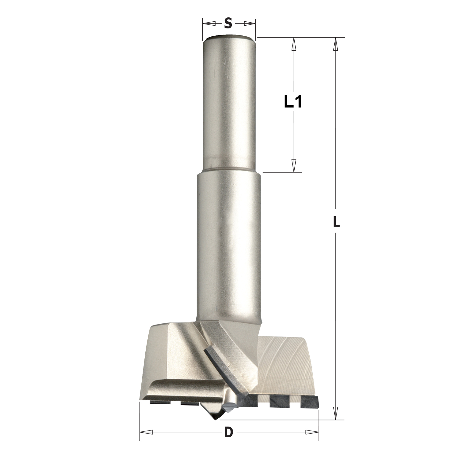 Cilinderkopboor D=15, rechts