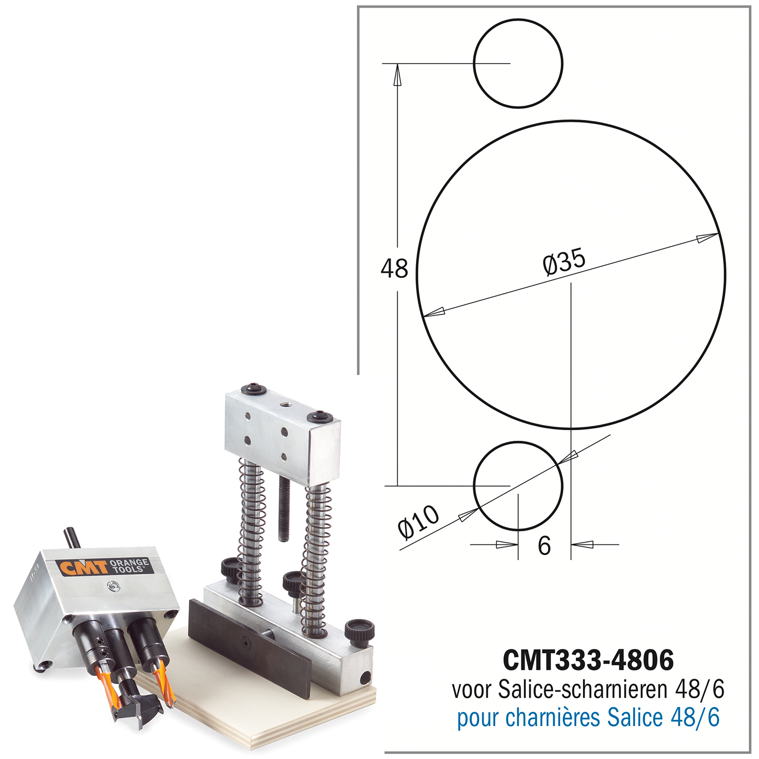 Scharnierboor systeemset