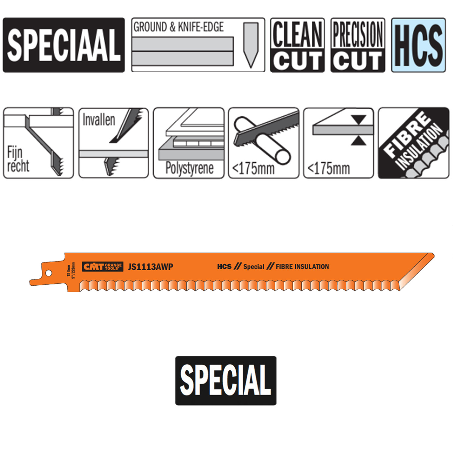 Lame de scie sables HCS 228mm x 1,5mm, CMT