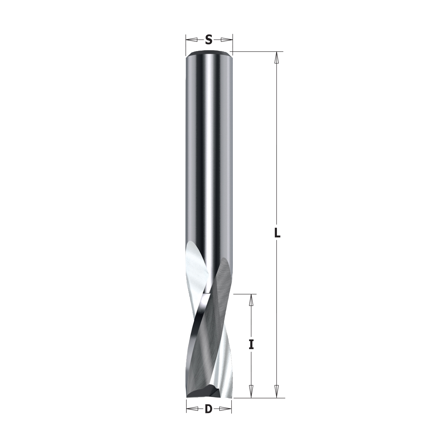 Coupeuse en spirale pour angle de coupe positif en aluminium et PVC, HWM