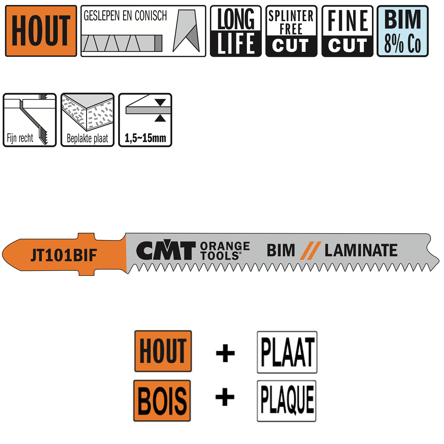 Scies sauteuses 83mm (Droit, fine)