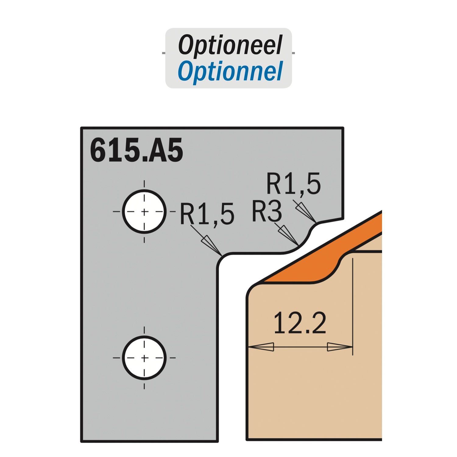 Profielmes voor profielfrees type A5