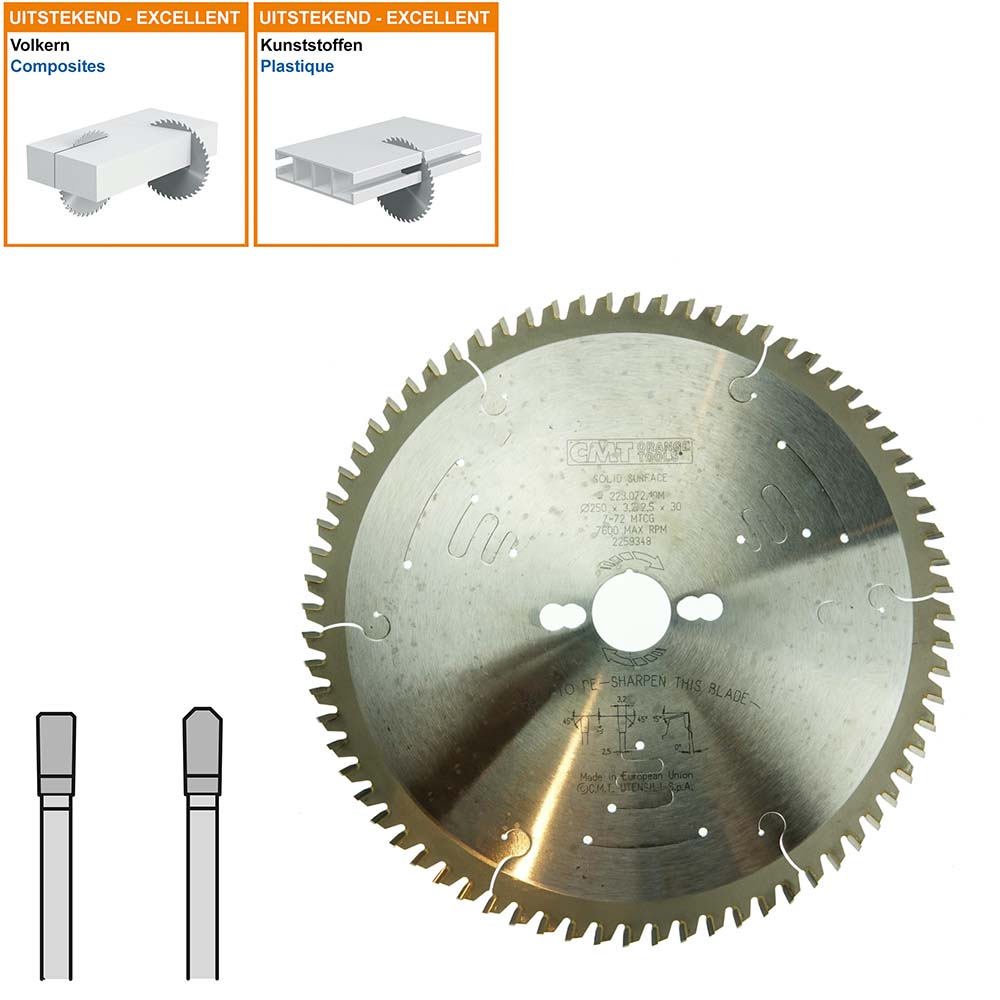 Scie circulaire HW (surface solitaire et plastique dur)