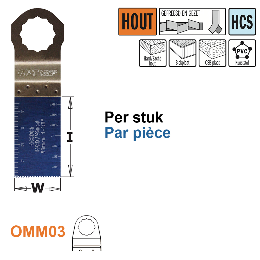 Lame de scie multi-outils pour le bois, 28mm