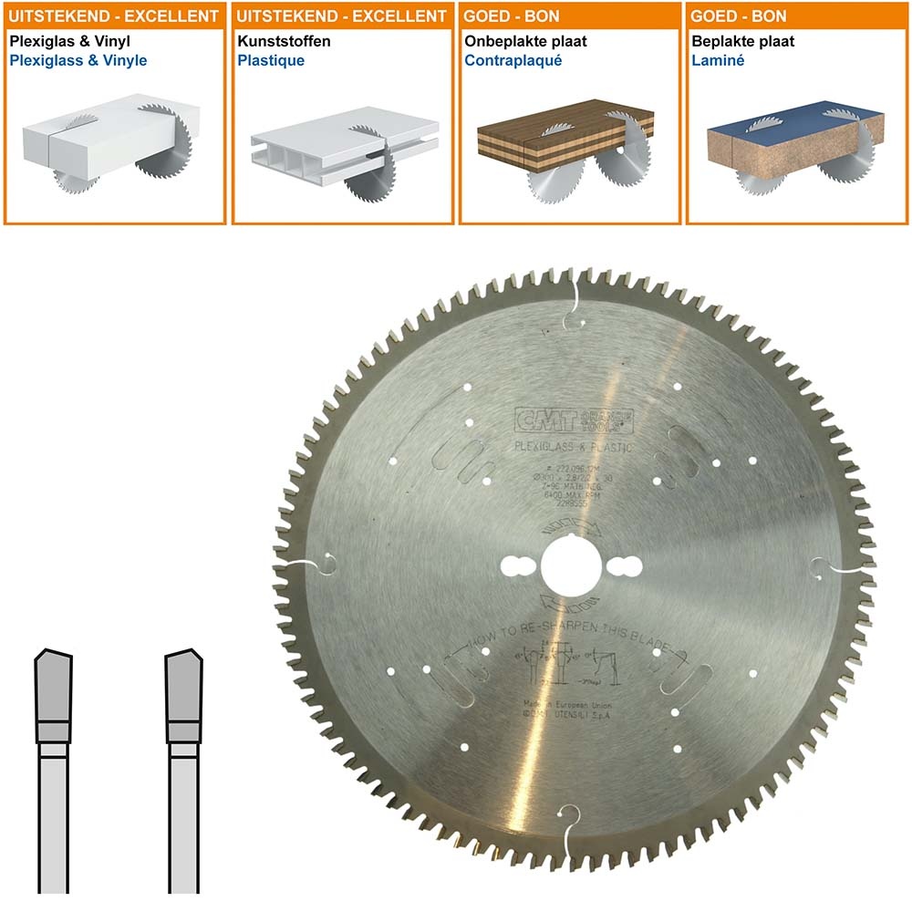 Scie spéciale HW (plexiglas et plastique)